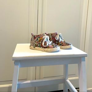 BODEN Kids Hi-Top Bunny Sneakers, 8T